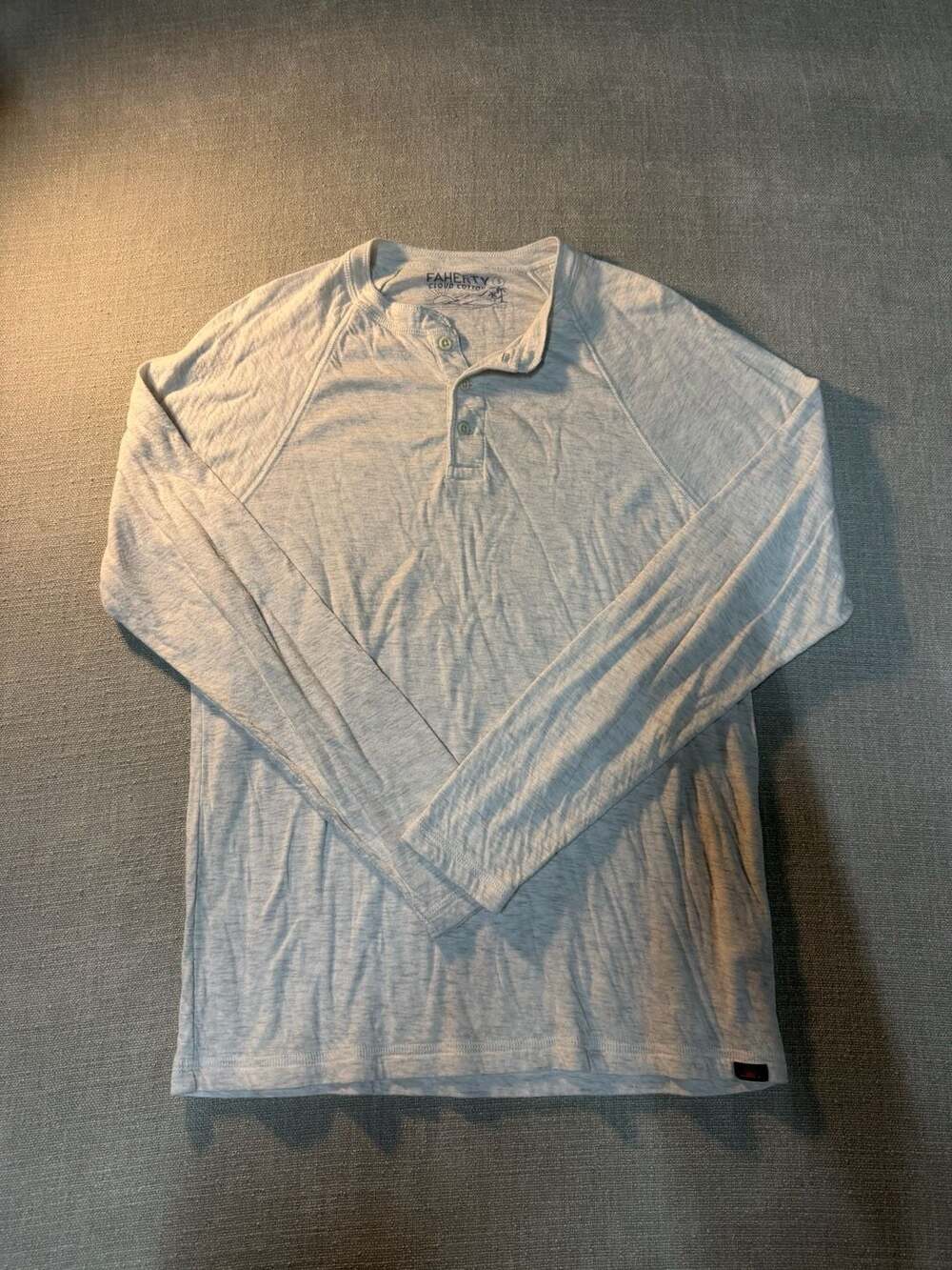 Faherty Brand Cloud Cotton Long-Sleeve Henley
